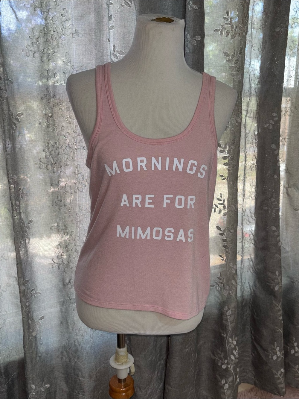 Victoria's Secret Pink Graphic Tank - "Mornings Are For Mimosas"